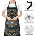 thumbnail image 4 of Kdxio Dot Mandala Apron with Pockets Adjustable Kitchen Aprons for Men Women Waterproof Aprons for Cooking,Drawing,Crafting, Baking Household Cleaning, 4 of 8