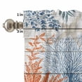 thumbnail image 4 of Ocean Corals Curtain Valances Set Summer Beach Coral Sea Stars Dark Blue Kitchen Curtains 24&nbsp;inch Length Rod Pocket Valance and Tiers 3 Piece Set Small Bedroom Bathroom Laundry Decor, 4 of 9