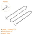 thumbnail image 2 of Uxcell Iron Flat Chain Strap, 43" Handbag Purse Chain Strap DIY Bag Replacement, Silver Tone, 2 of 6