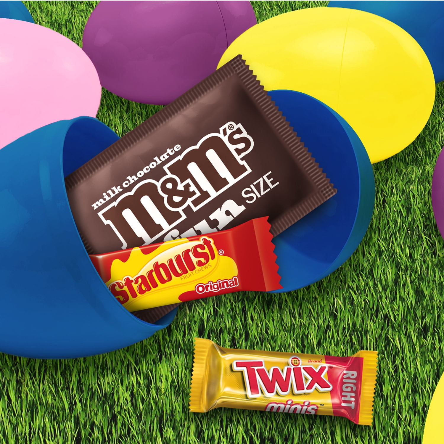 M&M's, Twix, Starburst Assorted Easter Candy Filled Eggs - 30 Ct Bag