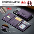 thumbnail image 5 of Allytechgroup Magnetic Compatible for iPhone 14 Plus Wallet Case, Detachable Cards Holder Wireless Charing Support Shockproof Protective Phone Cover for iPhone 14 Plus, Purple, 5 of 9