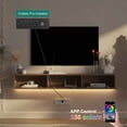 thumbnail image 2 of CQSXDA Floating TV Stand with 16 Color LED Lights, 69 Inch Modern Design, Wall Mounted Entertainment Center for Large TVs，Wood, 2 of 6