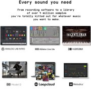 Arturia MiniLab 3 25-Key MIDI Controller Keyboard, White 231501 Bundle and OnStage MDC-5 5-Ft Male-to-Male MIDI Cable