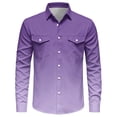 thumbnail image 4 of LEKWK Western Shirt for Men Long Sleeve Button Down with Dual Flap Chest Pockets Point Collar Regular Fit Cowboy Dress Shirt for Ranch Work Rodeo Travel and Casual Everyday Style, 4 of 8