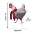 thumbnail image 3 of Lilixerw 2D Luminous Christmas Chicken Decoration with Scarf,Glowing Outdoor Holiday Xmas Decor,Acrylic Garden & Yard Stake for Xmas Party,Easy to Install,Red, 3 of 6