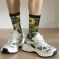 thumbnail image 6 of Fuzoiu Sunflowers Print Athletic Crew Socks for Men & Women,Casual Crew Socks,Above Ankle Crew Socks for Business, Casual, 6 of 6