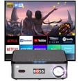 thumbnail image 2 of Boss Smart Projecteur 4K - Résolution 3840x2160 avec Technologie de Faisceau de Vision Mini Projecteur Bluetooth avec Écran Vidéo, 2 of 8