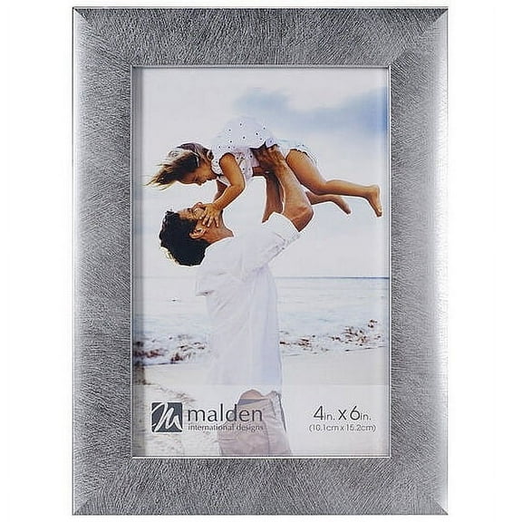 METALLIC-LOOK SILVER LINEAR 5x7 - 5x7