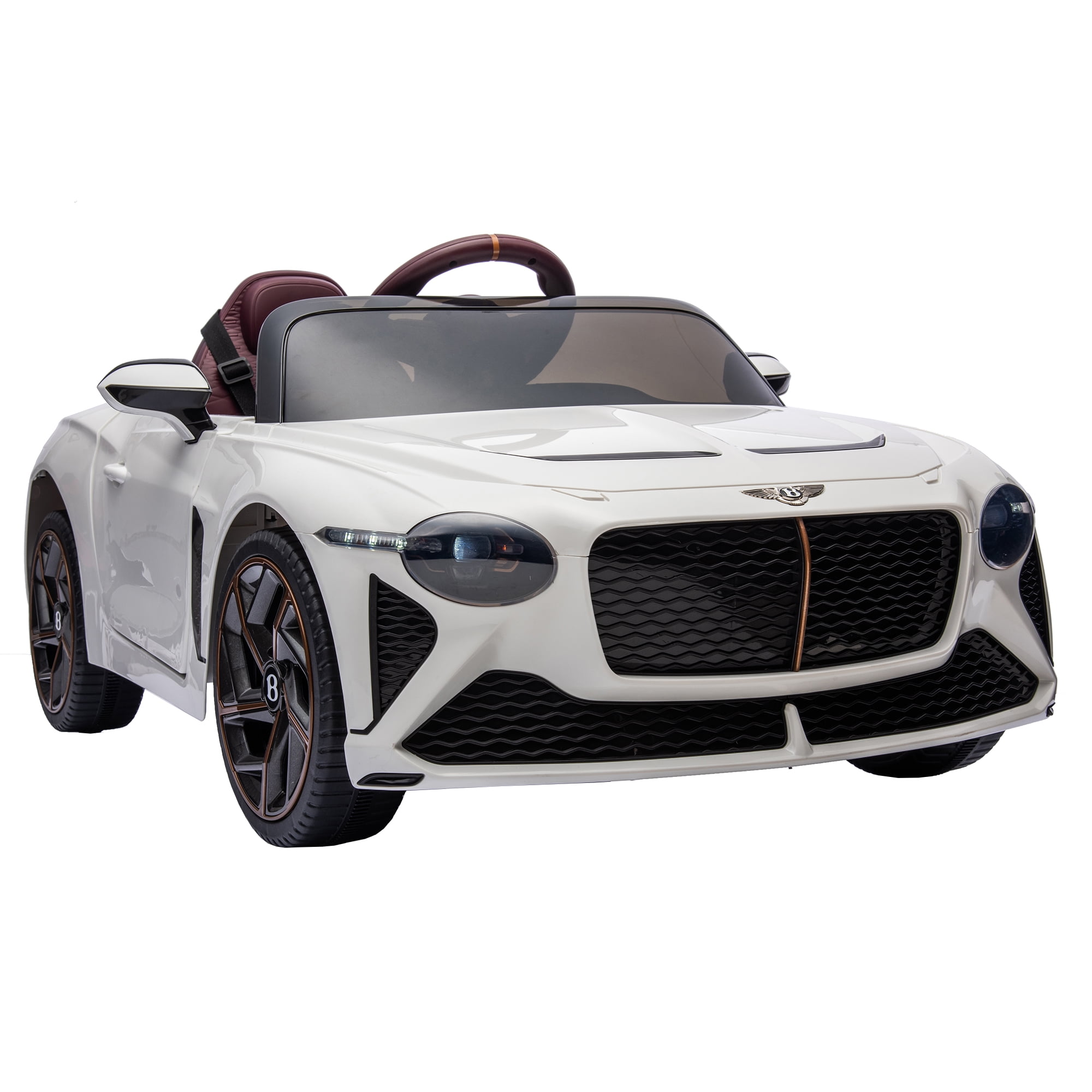 Resenkos White Ride On Car 12V Kids Electric Vehicle Toy white Parent Remote Control Resenkos White Ride On Car 12V Kids Electric Vehicle Toy white Parent Remote Control