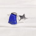 thumbnail image 2 of AAA Lapis Lazuli Ring, Rough Lapis Lazuli Ring, Afghani Lapis, Adjustable Star Ring, 925 Sterling Silver, Womens Ring, Christmas, Thanksgiving, Handmade, Statement Jewelry, Rough Gemstone Jewelry, 2 of 5