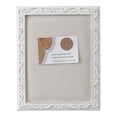 thumbnail image 3 of SOFE 16x13 Inches White Linen Bulletin Board with Dual Hooks - Wood Framed Wall Mount Pin Board & Memo Display Organizer for Kitchen, Office, Bedroom Decor, 3 of 6