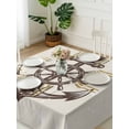 thumbnail image 3 of Nautical Anchor Suqare Tablecloth - 60 x 60 Inch, Vintage Coastal Rudder Farmhouse Beige Waterproof & StainResistant Tablecloth, Washable Oil-proof Table Cover for Dining/Party/Wedding/Camping/Buffet, 3 of 9