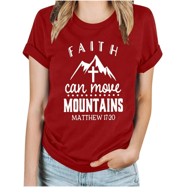 Blouses pour Femmes Hauts Imprimés Manches Courtes Blouse Col Rond T-Shirt Hauts