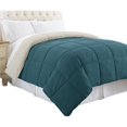thumbnail image 1 of Benzara BM46024 Genoa Twin Size Box Quilted Reversible Comforter, Blue & Gray, 1 of 4