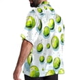 thumbnail image 3 of Tennis Men's Short Sleeve Spread Collar Poplin Button Down Casual Printed Summer Beach Unisex Shirts, 3 of 6