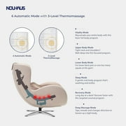 Nouhaus Heated Classic Massage Chair Full Body and Spot Massaging Recliner with Ottoman, Bluetooth Speaker, in-Chair Charger Mellow Sand