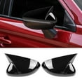 thumbnail image 2 of Black-Side Door Rearview Mirror Cover Cap for Honda City / Hatchback GN2 GN3 2020-2022 Rear View Mirror Cover Bright Black, 2 of 7
