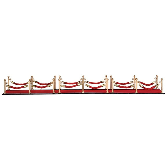 Village Red Carpet with Stanchion Posts - 7 Piece Set