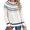 04 White, variant on Fair Isle Sweaters for Women Round Neck Lightweight Sweaters Casual Fall Winter Pullover Sweaters Shermie