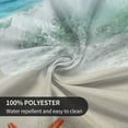 thumbnail image 2 of Summer Beach Tablecloth Round 60 Inch Waterproof Polyester Washable Circle Sand Starfish Ocean Waves Table Cover Table Cloth for Kitchen Dining Room Indoor Outdoor Picnic Patio Party, 2 of 6