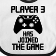 thumbnail image 4 of Inktastic Player 3 Has Joined the Game Boys or Girls Baby Bib, 4 of 4