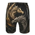 thumbnail image 3 of Logiee Vintage Metal Dragon Print Mens Swim Trunks Quick Dry Board Shorts,Breathable Hawaii Beach Shorts Swimwear Bathing Suits-X-Large, 3 of 6