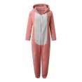 thumbnail image 6 of FNFYFH Pajama Onesie for Women Winter Warm Zipper Pajamas Set Cute Teddy Bear Fleece Jumpsuit Fuzzy Furry Sleepwear Sets with Hood Plus Size S-5XL, 6 of 8