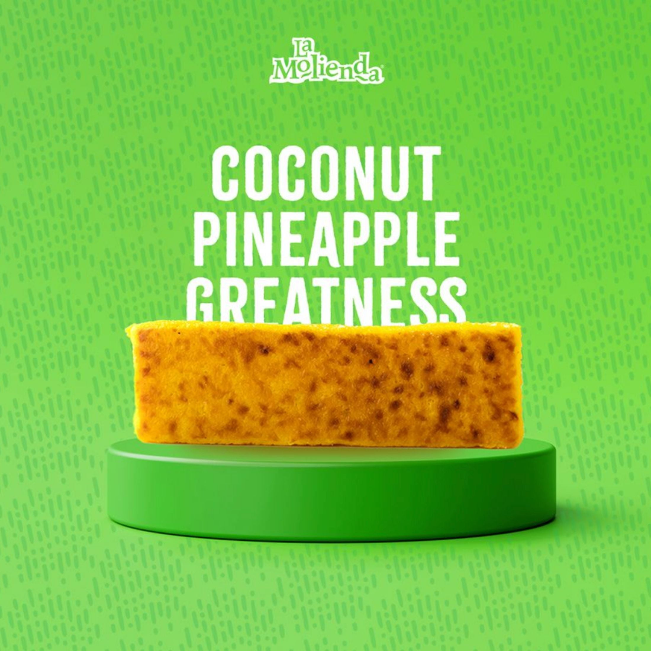 (6 pack) La Molienda Coconut & Pineapple Candy Bar, Mexican Traditional Fruit Paste Candy, 3.1 oz