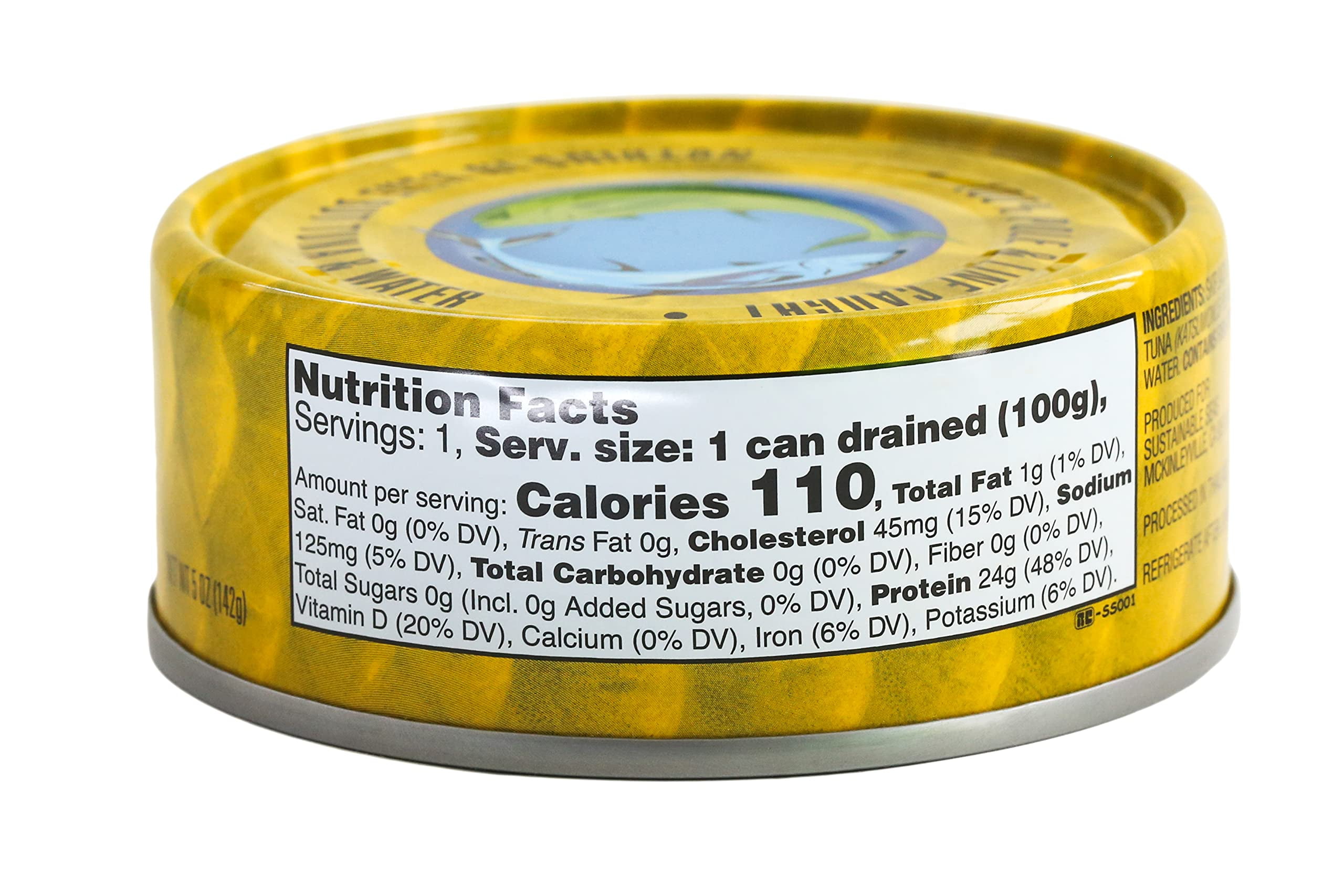 , Chunk Light Tuna In Water, No Salt Added, 3Rd Party Mercury Tested, 100% Sustainably Caught, 5 Ounce (Pack Of 12)