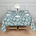 thumbnail image 3 of Blue Daisy Flower Floral Pattern Square Tablecloth,Waterproof Square Table Cover,Wipeable Spillproof Washable Table Cover for Home Kitchen Party Decor 60"x60"(152x152cm), 3 of 6