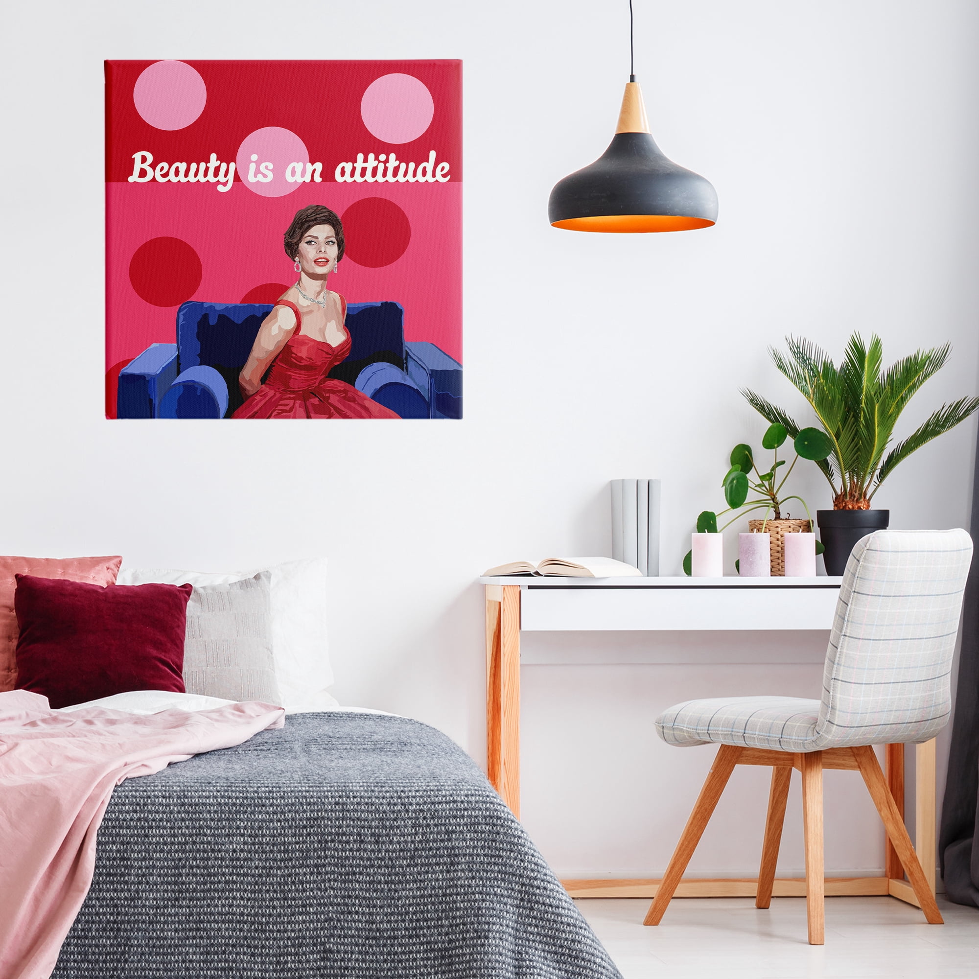 Stupell Industries Beauty Is An Attitude Canvas Wall Art, design by Lynnda Rakos