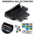 thumbnail image 4 of Mantto Crossbody Wallet Women Case for iPhone 15, [RFID Blocking] CRedit Card Holder Phone Case with Strap Leather Purse with Lanyard Magnetic Flip Cover Girl For iPhone 15, Black, 4 of 10