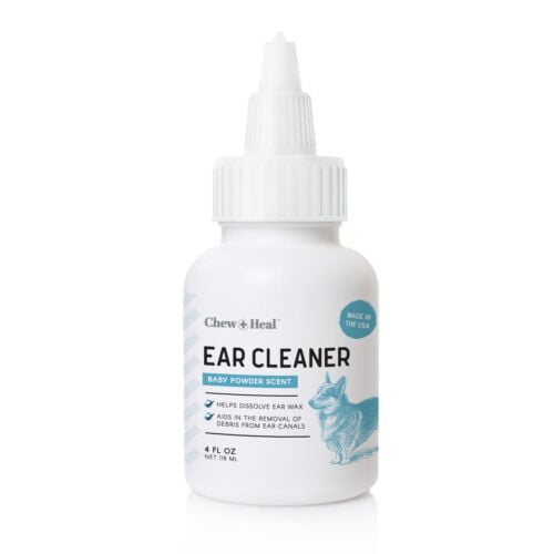 Cat and Dog Ear Cleaner, 4 oz Dropper Pet Ear Wash to Dissolve Ear