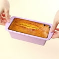 thumbnail image 4 of RKZDSR Silicone Loaf Pan, Non Stick And Easy To Release Rectangular Silicone Mini Cake For Baking Bread, Flexible BPA Free Silicone Baking Pan Purple, 4 of 5