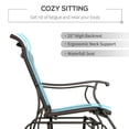 thumbnail image 3 of Yardi Yard 2-Person Outdoor Glider Bench, Patio Glider Loveseat Chair with Powder Coated Steel Frame, 2 Seats Porch Rocking Glider for Outdoor as Backyard, Yard, Garden and Porch, Gray, 3 of 11