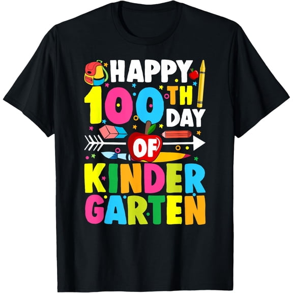100 Days Of Kindergarten - Happy 100th Day Of School T-Shirt
