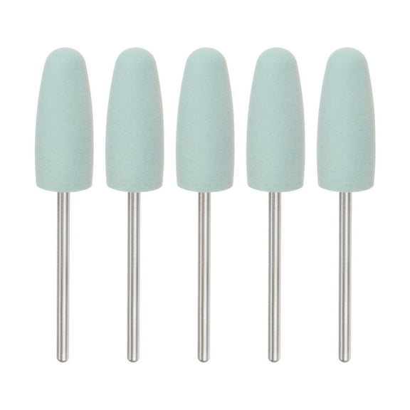 5 Packs Rubber Polishing Bit Silicone Buffing Wheels 800 Grit 10mm Dia Mounted Grinding Head, Cone Shape