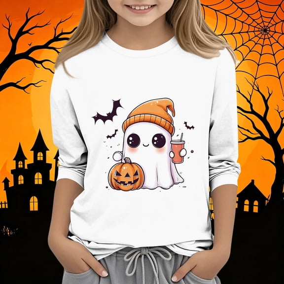 Zorckvet Girls' Polyester Crew Neck T-Shirts for Little Kids