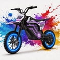 thumbnail image 5 of 36V 500W Electric Dirt Bike for 12+ Years,Off-Road Use Only,IVFJFV Motorized Dirt Bike with Dual Speed Mode & Max 15 MPH,F & R Disc Brakes & Shock Absorption,All-Terrain Off-Road Tires,Purple, 5 of 14