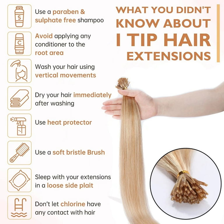 I tip remy human hair clearance extensions