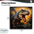 thumbnail image 4 of Stupell Industries Bohemian Angry Dinosaur Roaring Black Framed Giclee Art, 12 x 12, by Creative Studio, 4 of 8