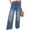 *B-Blue, variant on ClodeEU Women's Low Rise Wide Leg Jeans ,Solid Color Casual Baggy Denim Pants with Pockets B-Blue,Womens Plus XL