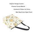 thumbnail image 3 of FORMRS Womens Canvas Tote Bag with Zipper Inner Pocket Shoulder Handbag, Birds Sunflowers, 3 of 7