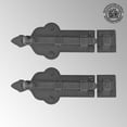 thumbnail image 3 of Black RSF Iron Slide Bolt 4 in. Wide Set of 2 Renovators Supply, 3 of 10