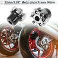 thumbnail image 2 of 13.5mm Motorcycle Slider Frame Aluminum Alloy Wheel Fairing Protection Crash Pad Protector Guard 53mm 48mm Screws Hex Key Silver Tone 1 Set, 2 of 7