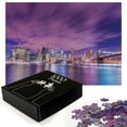 thumbnail image 2 of Ambesonne Urban Jigsaw Puzzle Durable Cardboard, New York City Landmarks, 1000 pcs, Violet Purple, 2 of 5