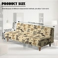 thumbnail image 2 of SCRAWLGOD Schnauzer Paw Print Beige Armless Futon Covers Futon Slipcovers Non-Slip Couch Cover Sofa Bed Protector, Sleeper Sofa Cover with Elastic Bottom, Machine Washable, 2 of 7