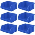 thumbnail image 1 of LEEYNEER 6pcs Plastic Nesting Shelf Bin Boxes Nesting Shelf Storage Boxes Hardwares Boxes, 1 of 8