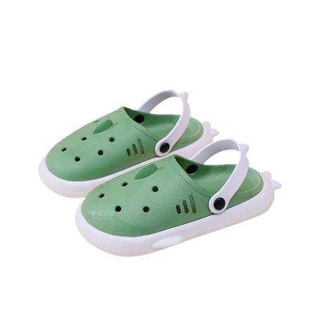 

Qmyliery Matching Couple Multifunctional Summer Sandals Cartoon Shark Soft Sole Slippers