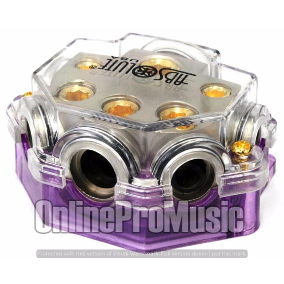 Absolute PD150G Power Distribution Block w/ One 0 Input, One 2 Out & Two 4 Outs